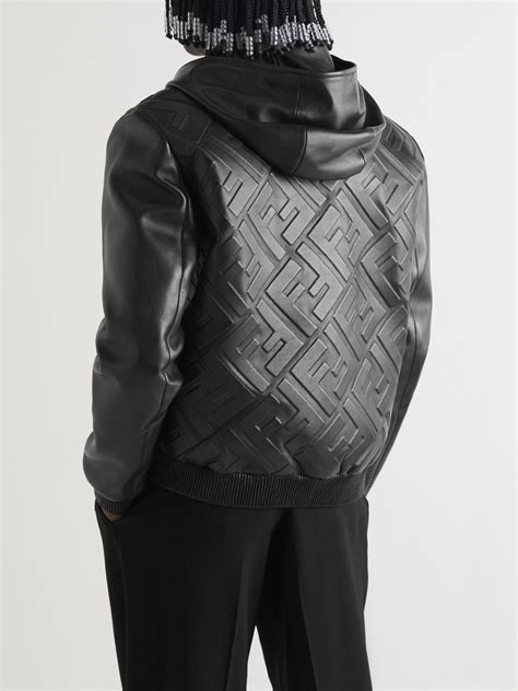 fendi embossed leather jacket|farfetch fendi jacket.